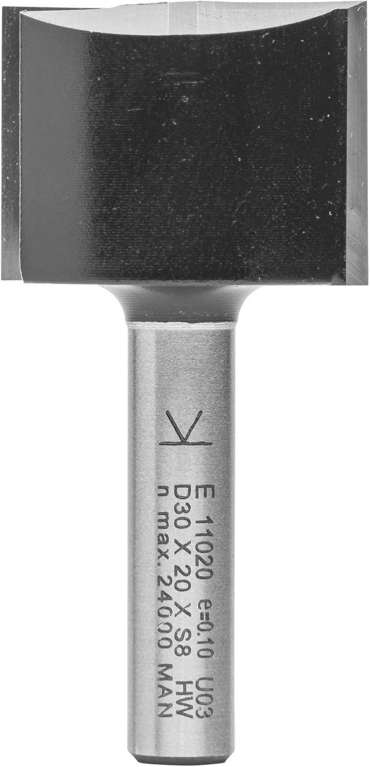 ENT 11020 Nutfräser HW, Schaft (S) 8 mm, Durchmesser (D) 30 mm, NL 20 mm, SL 32 mm, GL 52 mm, mit Ha