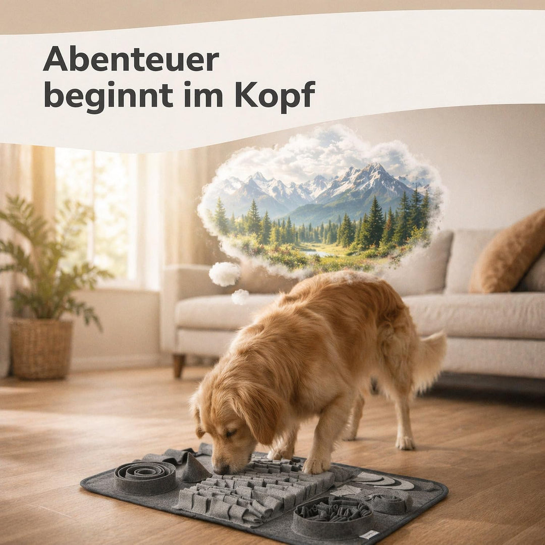 Schnüffelteppich für Hunde - Explore - NEU - Vielfältige Schnüffelmatte mit 3 Schwierigkeitslevel -