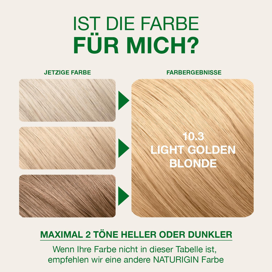 Helles Goldblond 10.3 permanente Haarfabe mit natürlichen Inhaltsstoffen - Ohne Ammoniak Goldgelb 11