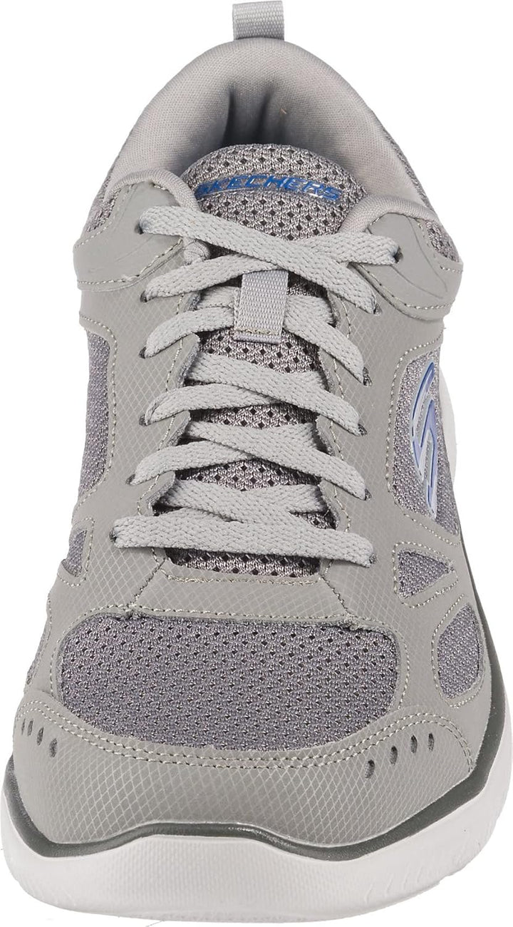 Skechers Herren Summits South Rim Sports Shoes 41 EU Gray Leather Mesh Trim, 41 EU Gray Leather Mesh
