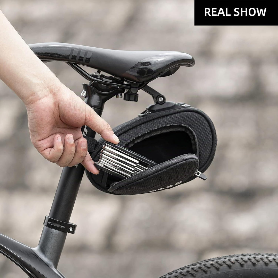 ROCKBROS Satteltasche für Fahrrad Praktisch Fahrradtasche mit Schnellverschluss Tasche für MTB Rennr