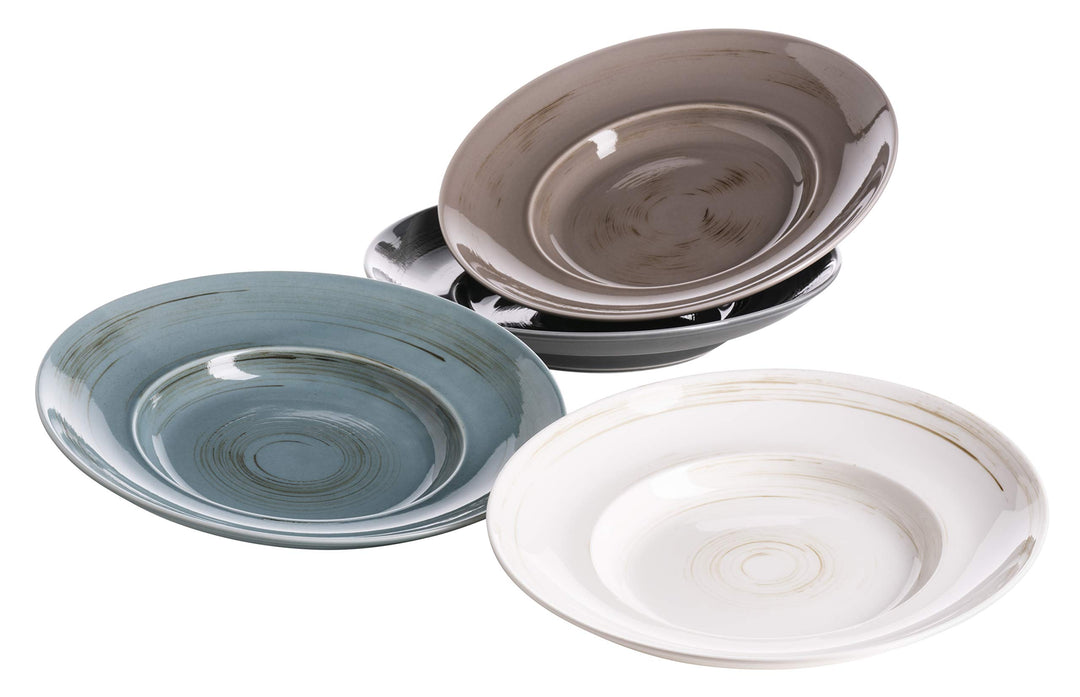 MÄSER 931449 Serie Derby, Premium Pastateller Set für 4 Personen in Gastronomie-Qualität, modernes S