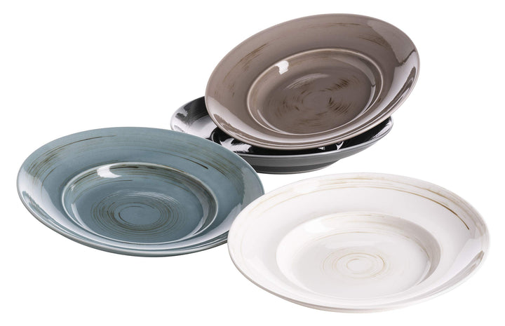 MÄSER 931449 Serie Derby, Premium Pastateller Set für 4 Personen in Gastronomie-Qualität, modernes S