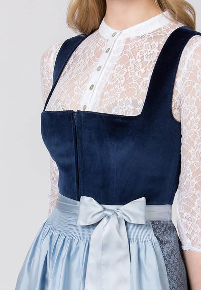 Stockerpoint Damen Dirndl Aida Kleid für besondere Anlässe 40 Blau, 40 Blau