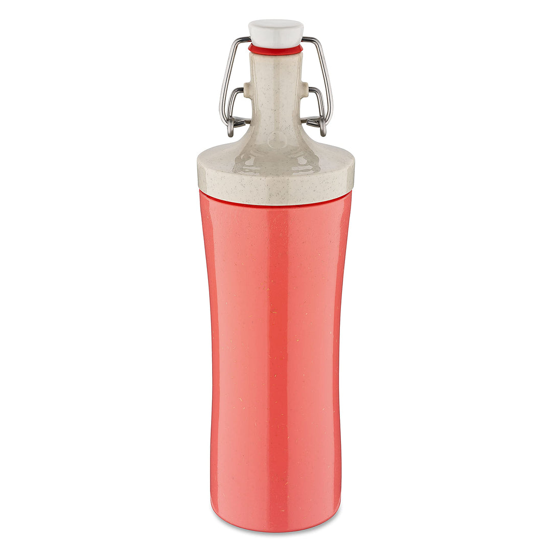 Koziol Unisex -Erwachsene Plopp to Go Trinkflasche 425 ml Nature Coral, 425 ml Nature Coral