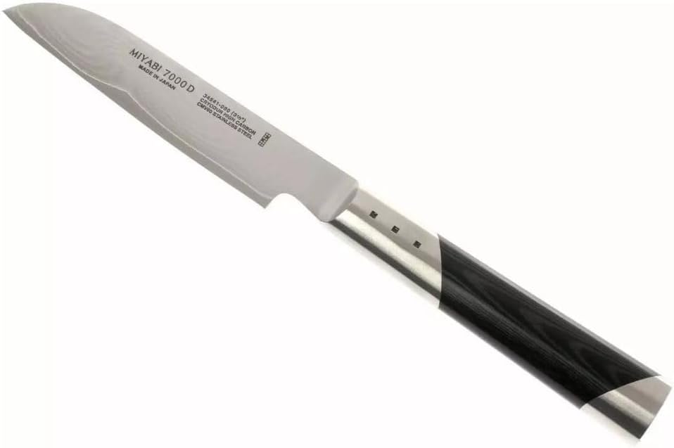 MIYABI 7000D Kudamono Gemüsemesser, Klingenlänge: 9 cm, Kleines Klingenblatt, Rostfreier Spezialstah