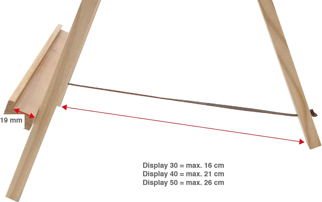 Paintersisters Tischstaffelei 50 cm hoch, Display-Staffelei, Deko-Ständer, Bildhalter, Sitzstaffelei