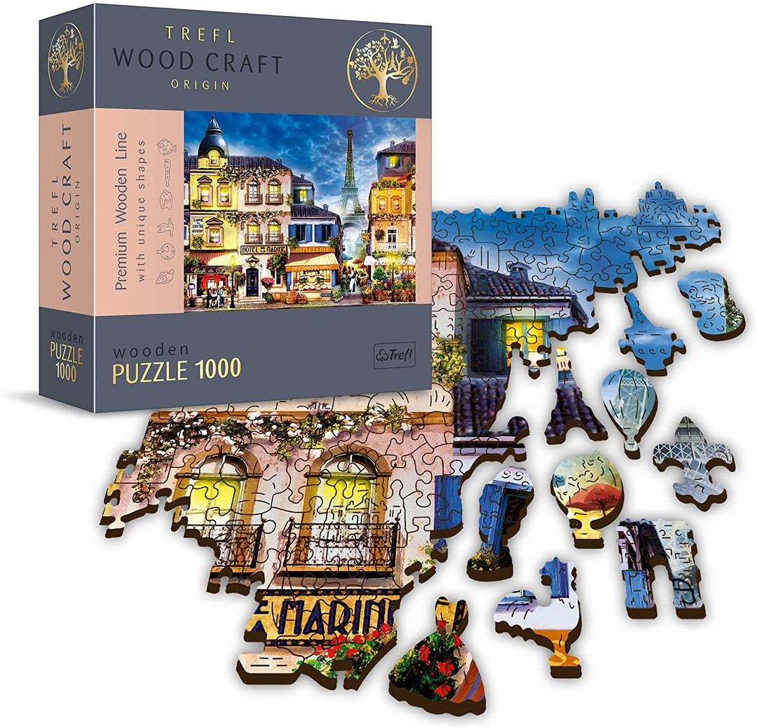 Trefl TR20142 1000 Teile, Wood Craft, unregelmässige Formen, 100 Figuren Denkmäler und Symbole, mode