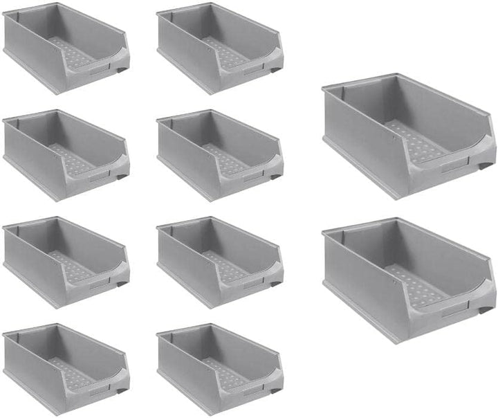 Graue Sichtlagerbox 5.0 | HxBxT 20x30x50cm | 21,8 Liter | Sichtlagerbehälter, Sichtlagerkasten, Sich