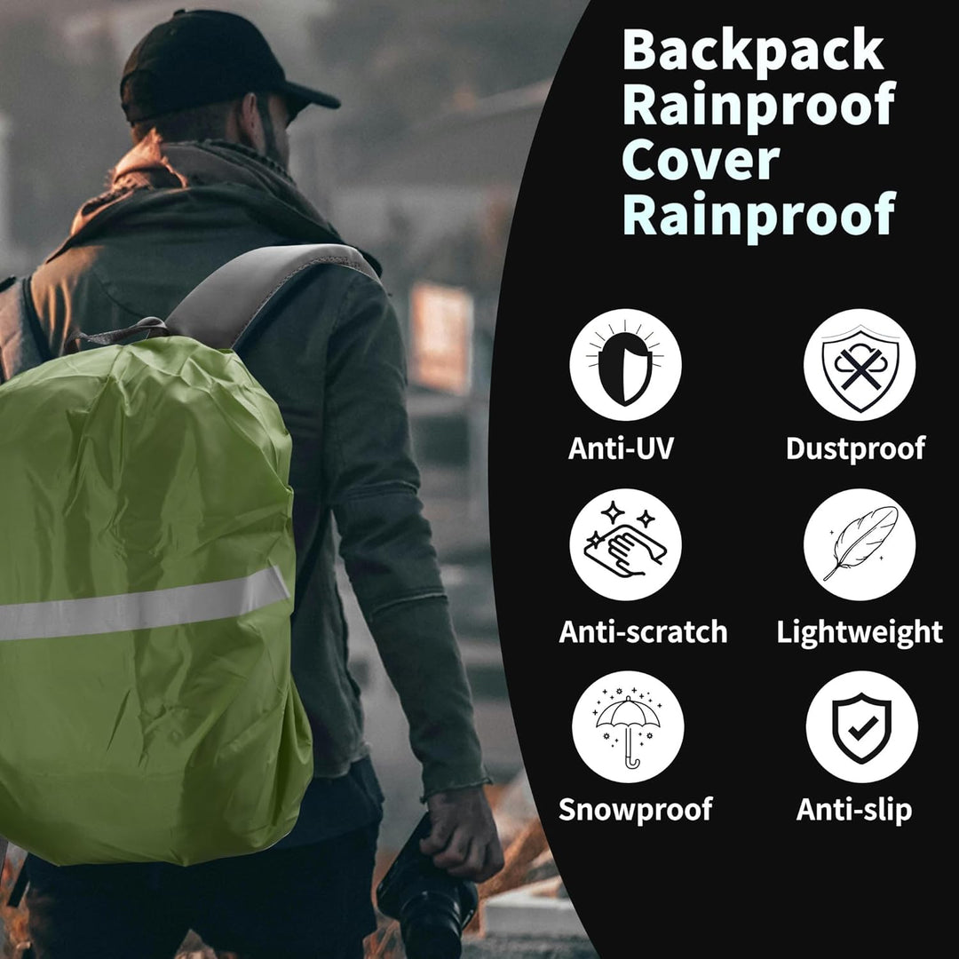 Reflektierende Rucksack Regenhülle, wasserdichte Regenhülle für Rucksack, Polyester Rucksackhülle fü