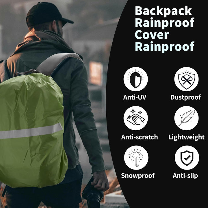 Reflektierende Rucksack Regenhülle, wasserdichte Regenhülle für Rucksack, Polyester Rucksackhülle fü