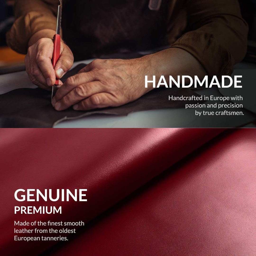 SURAZO Premium Handyhülle für Samsung Galaxy A54 Hülle Leder – Klappbare Echtleder Schutzhülle [Magn