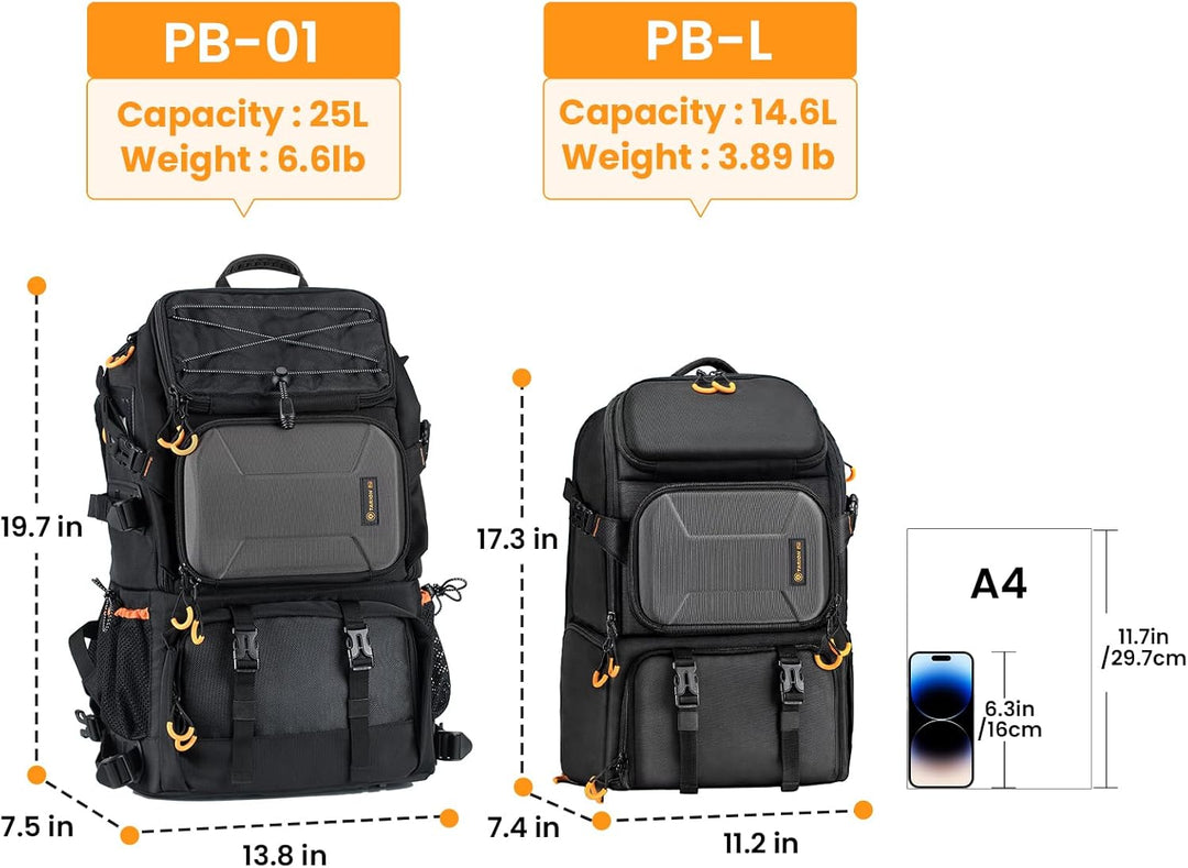 TARION Wasserdicht Kamerarucksack Spiegelreflex: DSLR SLR Gross Kameratasche mit 15,6 Zoll Laptopfac
