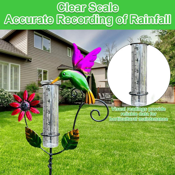 Regenmesser für Garten, Outdoor Regenmesser Glas Regenwassermesser, Niederschlagsmesser, Wetterfeste