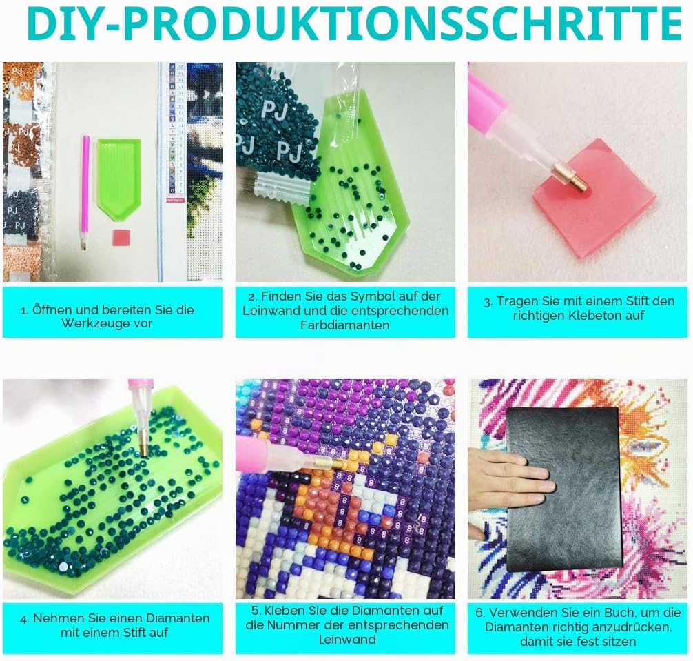 DIY Diamond Painting Notizbücher Blanko Eule Malen nach Zahlen Kits Kreatives A5 Tagebuch Buch Kunst