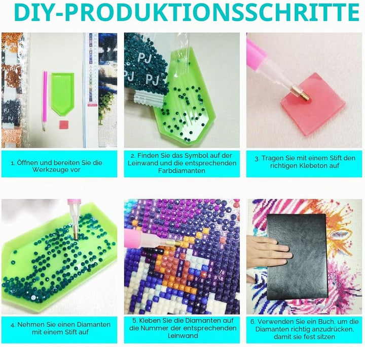 DIY Diamond Painting Notizbücher Blanko Eule Malen nach Zahlen Kits Kreatives A5 Tagebuch Buch Kunst