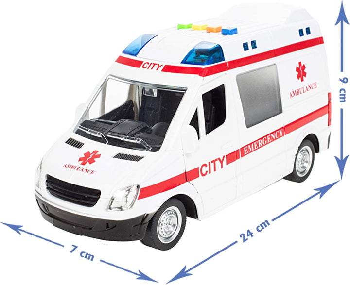 MalPlay Krankenwagen Spielzeug | 1:16 Mini Simulation | Krankenhaus Rettungswagen Notfallfahrzeug |
