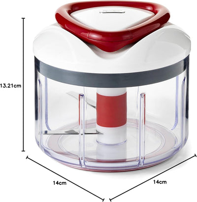 Zyliss E910015 Easy Pull Universalhacker Manuell, 750ml, Gemüsehobel, Zwiebelschneider, Zerkleinerer