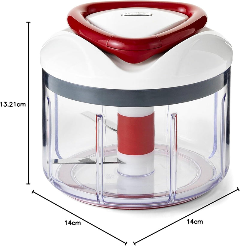 Zyliss E910015 Easy Pull Universalhacker Manuell, 750ml, Gemüsehobel, Zwiebelschneider, Zerkleinerer
