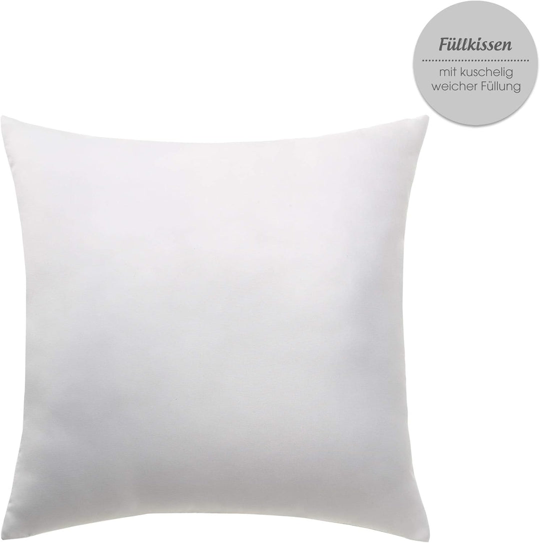 CelinaTex Xanio Dekokissen mit Innenkissen 80 x 80 cm hell blau Coral-Fleece Sofakissen Mikrofaser K