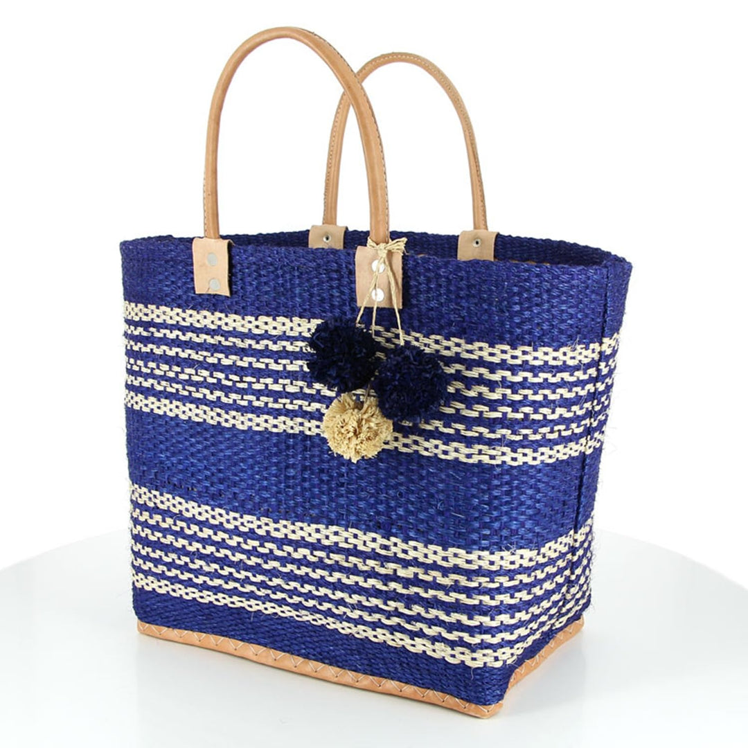 bunte Korbtasche aus Sisal Strandtasche Shopper Korb Einkaufskorb (SETE), Sete