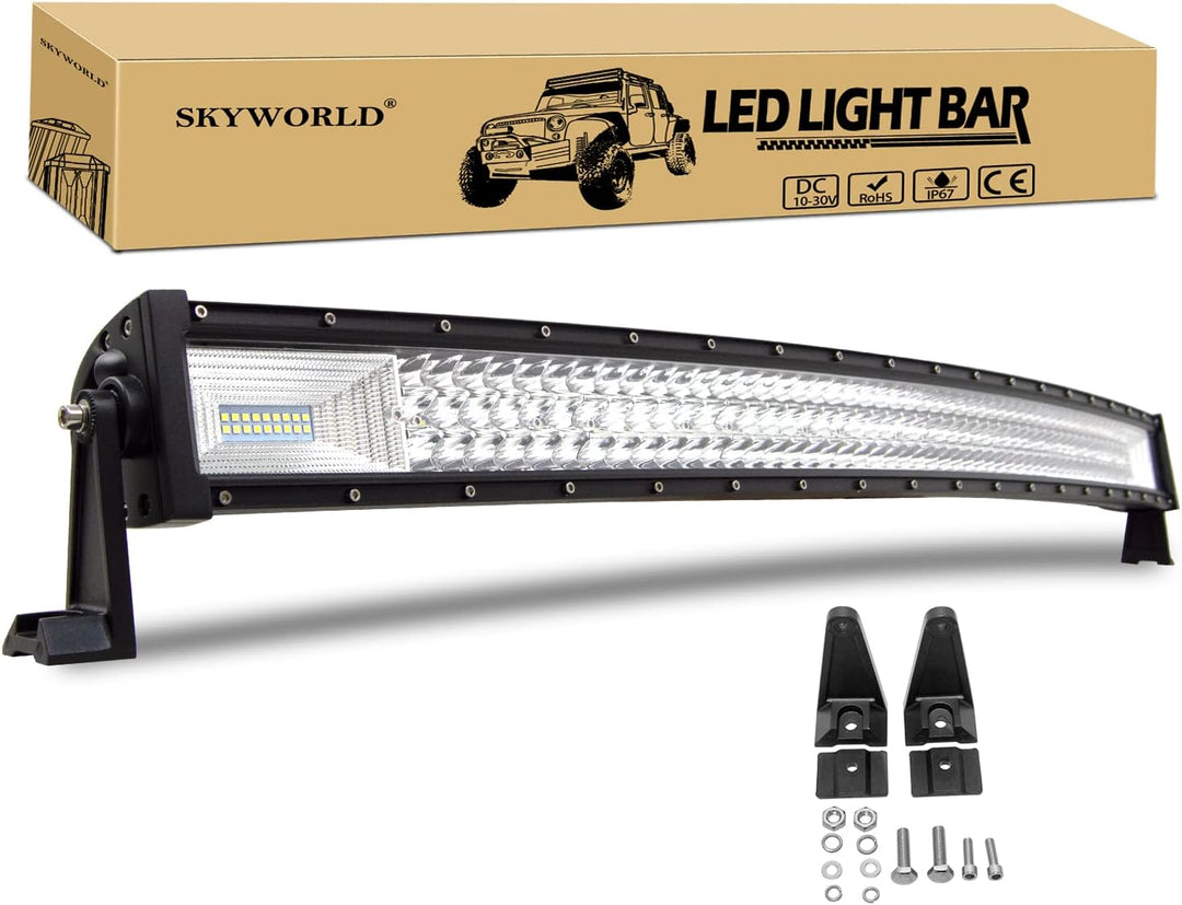 SKYWORLD Gebogen LED Arbeitsscheinwerfer Bar, 42 Zoll 106.7cm 540W Scheinwerfer Flutlicht combo Offr