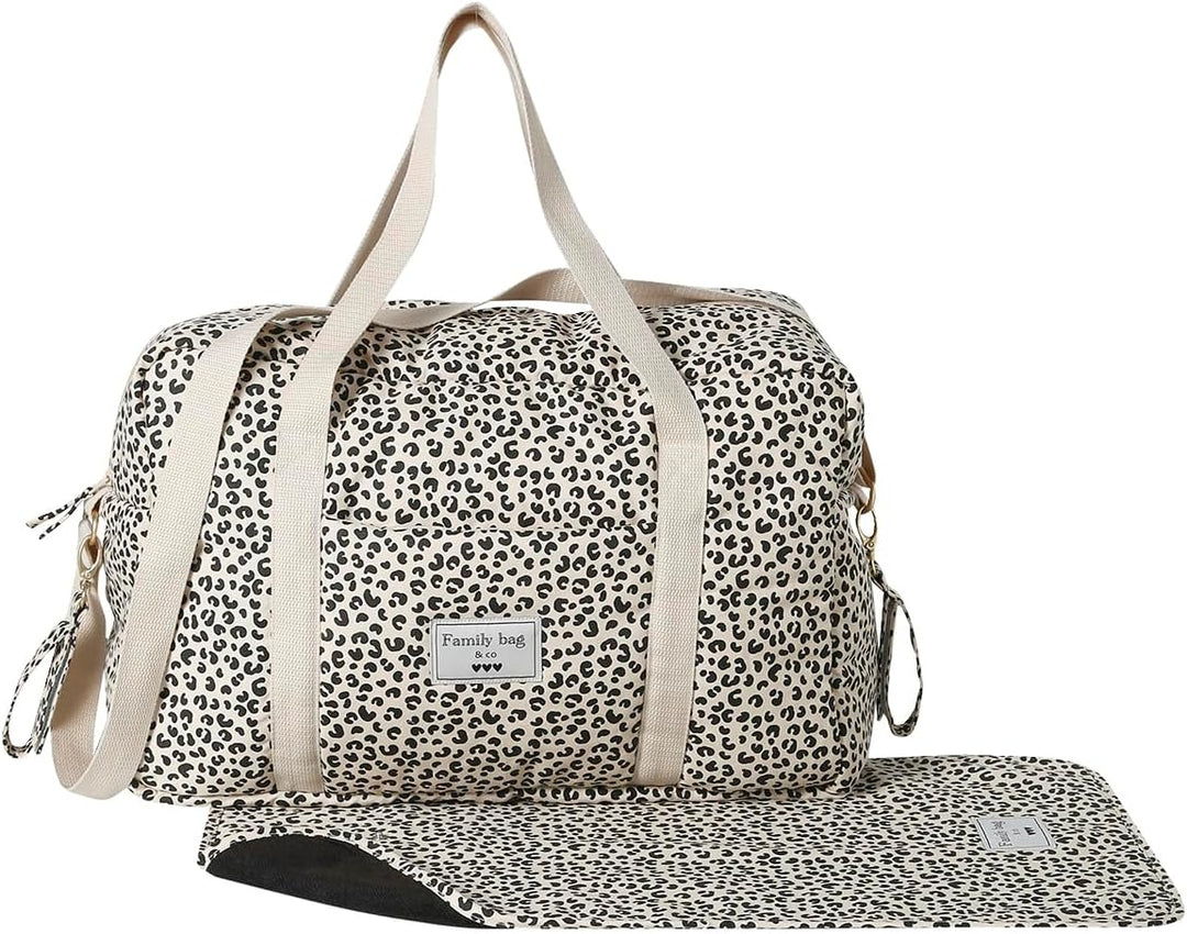 VERTBAUDET Wickeltasche mit Schultergurt und Taschen mit Matte, Beige bedruckt, Taille unique, Klass
