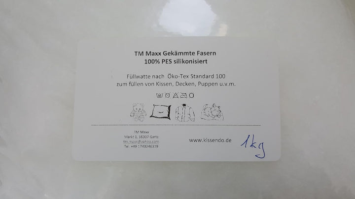 TM Maxx Bastelwatte FüllwatteTÜV 1000Gramm Grundpreis für 1Kg-9,00Euro (5000 g (5 kg) - ca.