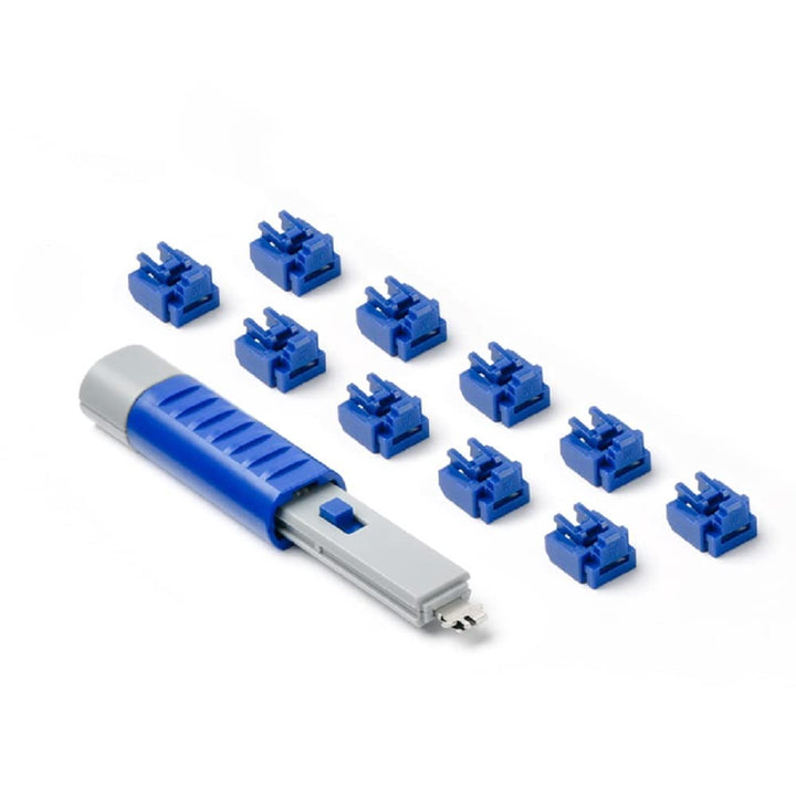 SmartKeeper Essential / 10 x RJ45 Port Blockers mit 1 x Lock Key Basic/Dunkelblau, Dunkelblau