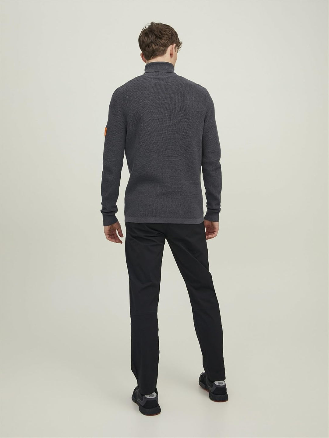 JACK & JONES Male Rollkragenpullover Einfarbig Rollkragenpullover L Grau, L Grau
