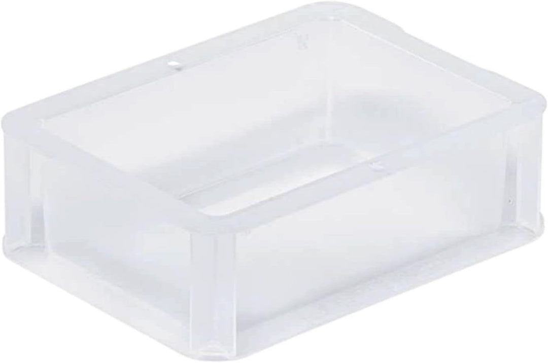 PROREGAL SuperSparSet 5x Transparenter Eurobehälter BasicLine mit geschlossenem Griff | HxBxT 7x15x2