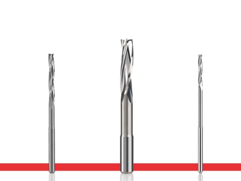 Dreizahnfräser für Schaumstoff - d 8mm, D 8mm, SL 25mm, GL 75mm, FS 45mm, d 8mm, D 8mm, SL 25mm, GL