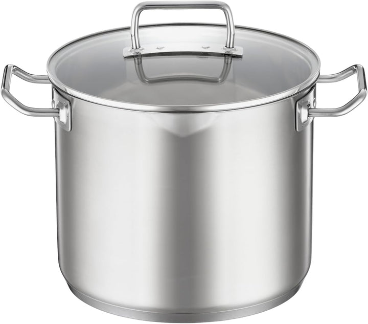 RÖSLE EXPERTISO Gemüse und Suppentopf, Hochwertiger Universaltopf aus Edelstahl 18/10, 24 cm, Glasde