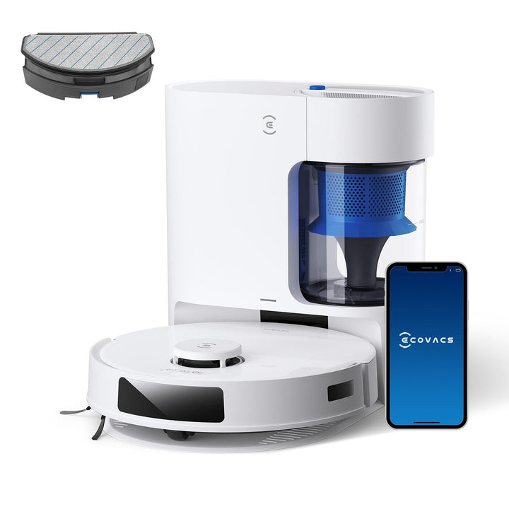 ECOVACS DEEBOT N20 PRO Plus Saugroboter mit Wischfunktion, Automatischer Entleerung Station, 8000Pa