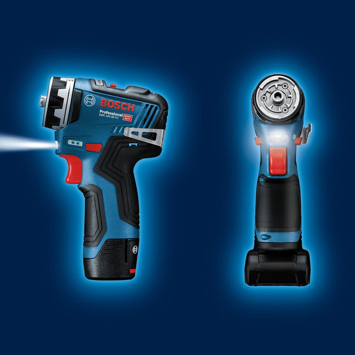 Bosch Professional 12V System Akku-Bohrschrauber GSR 12V-35 FC (inkl. 2 x Aufsatz, 2 x Akku GBA 12V