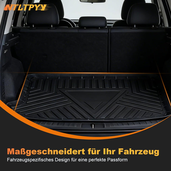 Auto Kofferraummatte für VW T-Cross (C11) 2019-2022, Allwetter Kofferraummatte aus TPE, Wasserdicht
