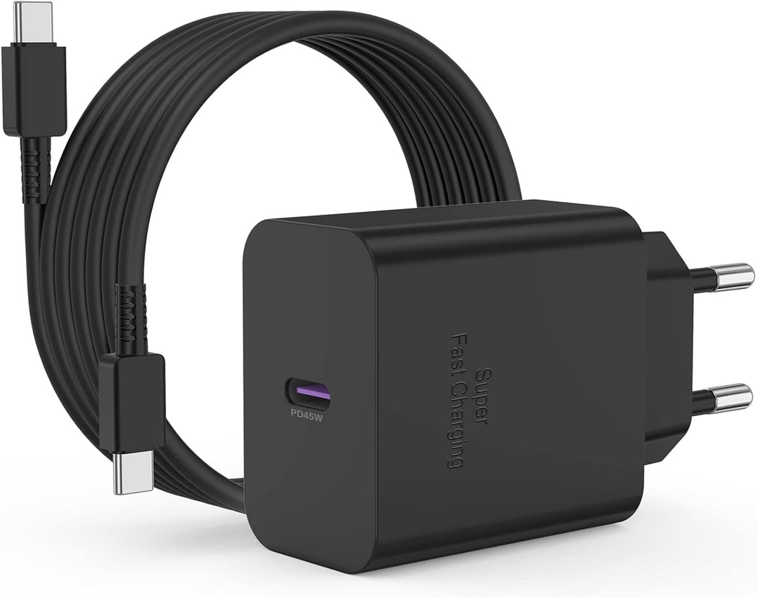 45W USB C Ladegerät Samsung S23 Ultra, 2M Samsung Ladekabel mit Typ C Schnellladegerät, Original Fas