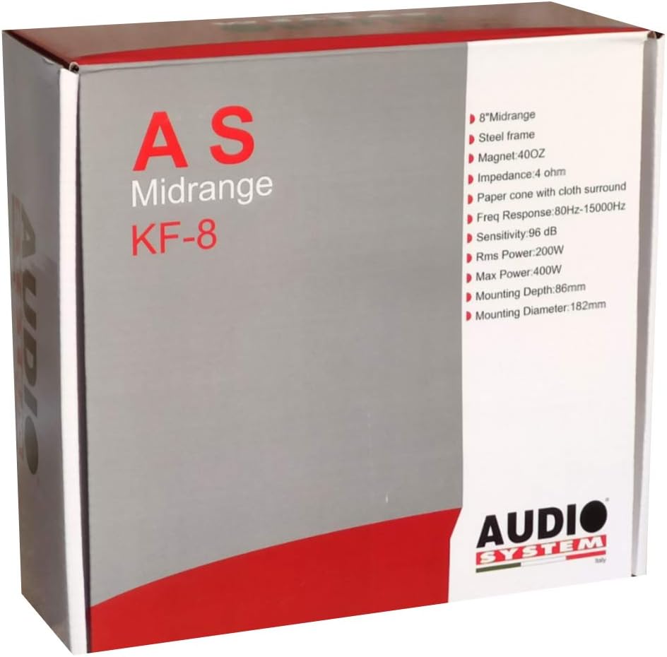 1 MIDRANGE kompatibel mit Audio System KF-8 KF8 Lautsprecher 20,00 cm 200 mm 8" Durchmesser 200 watt