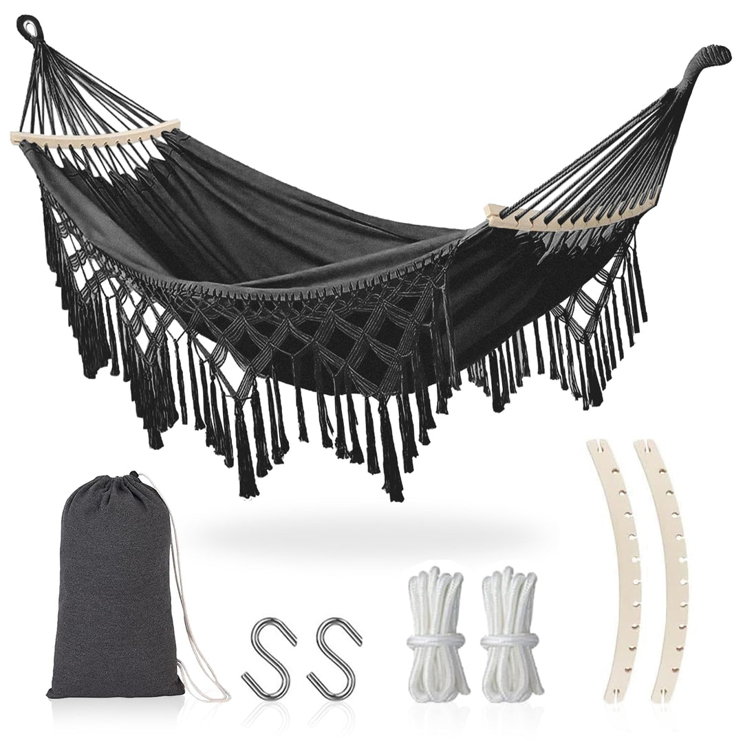 Hängematte Outdoor Boho, XXL Übergrosser Hängematte Hängesessel 2 Personen max 440 lbs, Hängeschauke