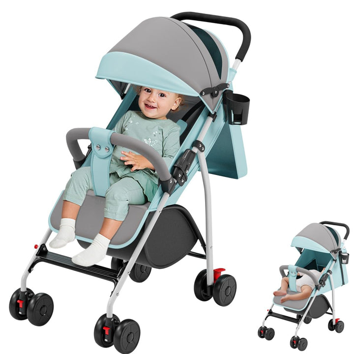 Buggy, kompakter Kinderwagen, 0-4 Jahre, leicht und handlich, mit einer Hand faltbar, neigbare Rücke