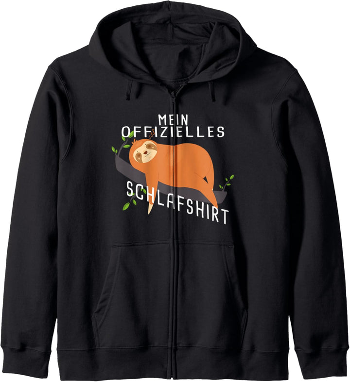 Mein Offizielles Schlafshirt - Faultier Kapuzenjacke