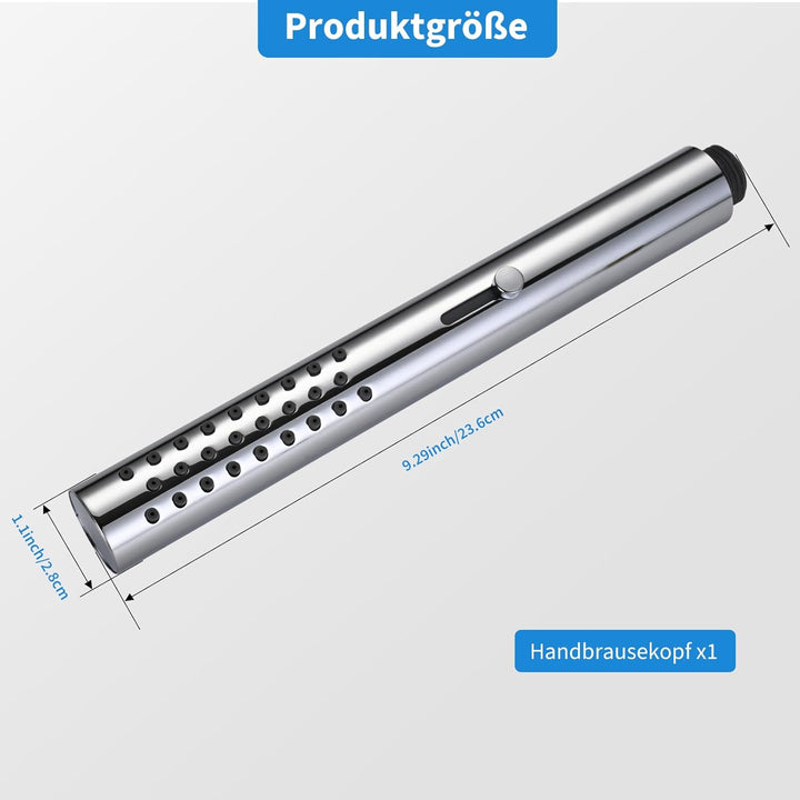 3 Modi Duschkopf Edelstahl DETBOM, Handbrause für Badezimmer, Shower Head Anti-Kalk, Wassersparend S