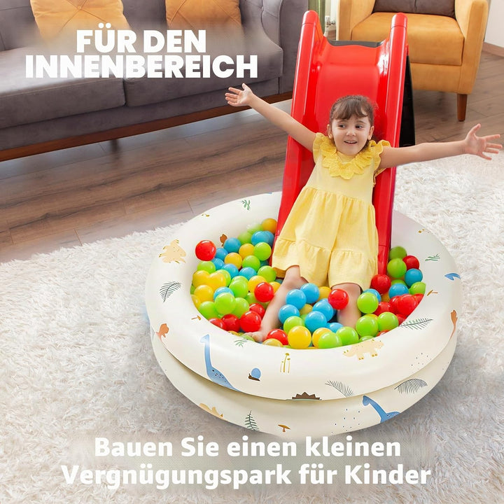 Aufblasbarer Pool, 90x25 cm, Planschbecken, Aufblasbares Planschbecken, Paddling Pool, Dinosaurier-M