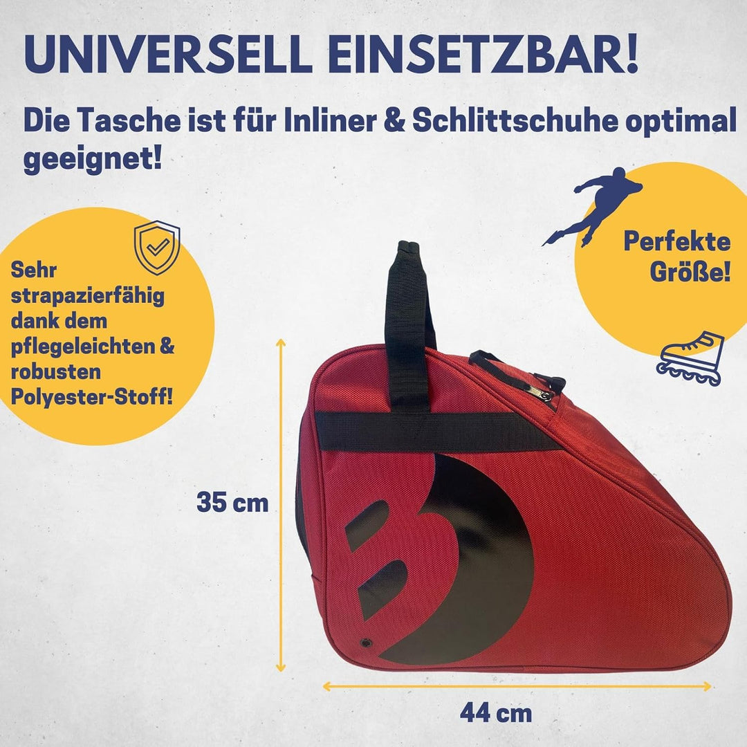 BEST SPORTING Tasche für Inlineskates und Schlittschuhe I Schlittschuhtasche mit verstellbarem Trage