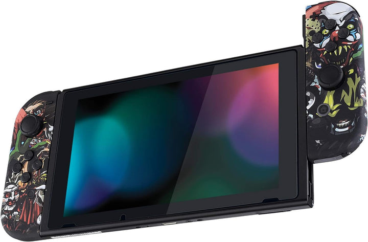 eXtremeRate Hülle Case für Nintendo Switch Joycon/Konsole, Rückgehäuse&Kickstand für Switch Console,