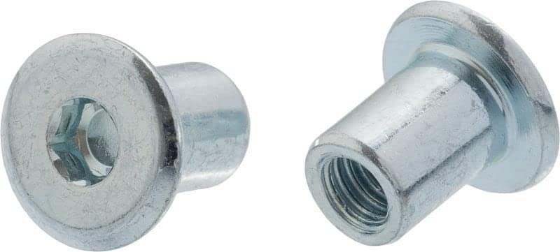 100x Hülsenmuttern Innensechskant Flachkopf Kugelkopfmutter M8 19x16 M8 19x16 100, M8 19x16 100