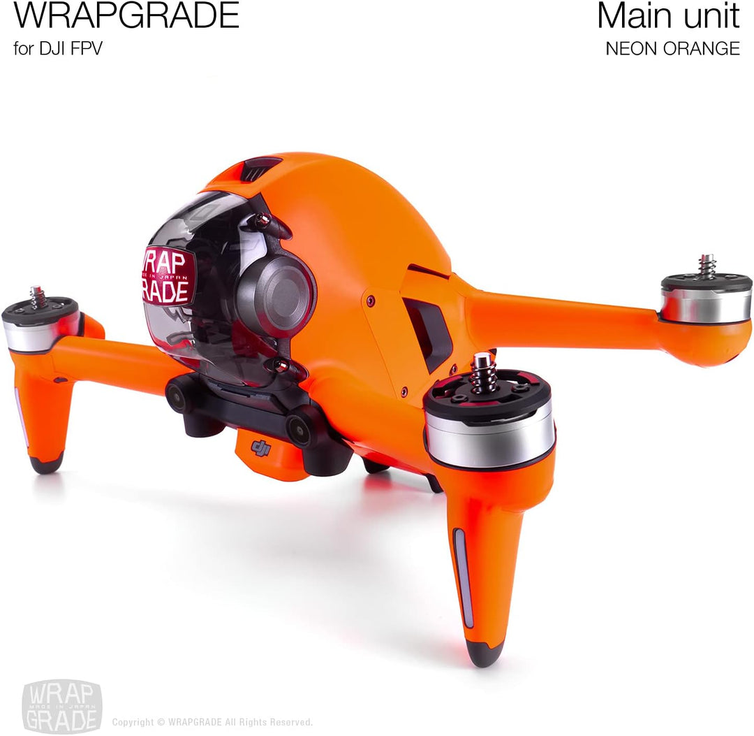 WRAPGRADE Skin Kompatibel mit DJI FPV (NEON ORANGE)