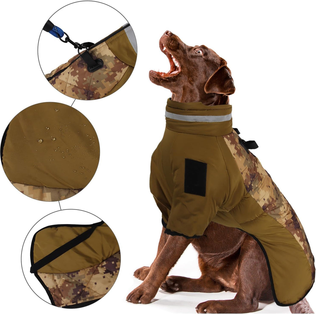 OCSOSO Hundemantel Winter, Hundejacke Hundepullover für Kleine Mittlere Grosse Hunde - Wasserdicht W