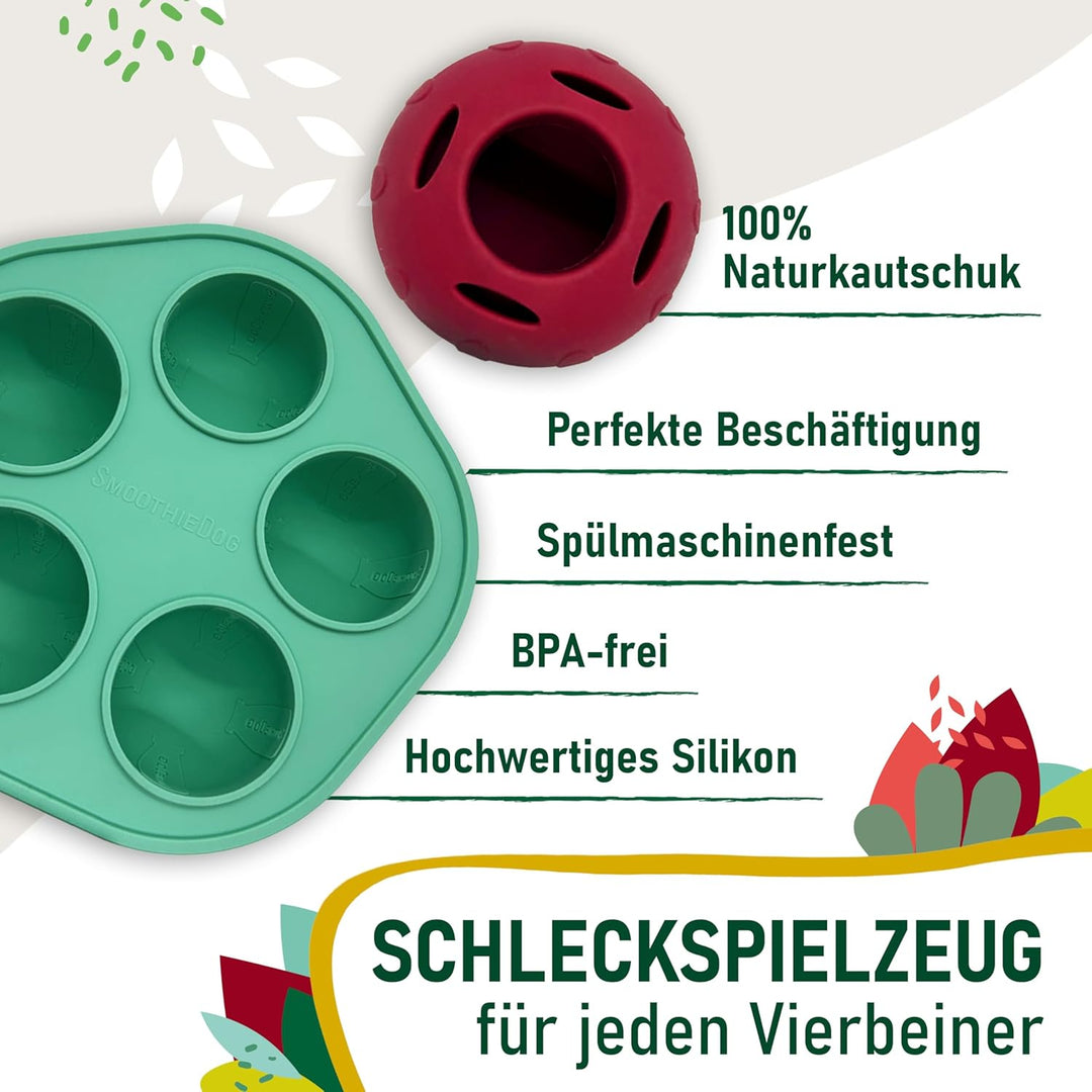 SmoothieDog Schleckball Hundesmoothie 3er Huhn - Schleckball für Hunde, Snackball, zur Beschäftigung