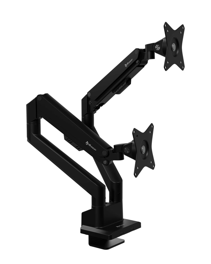 Arozzi Alzare Neo Duo Monitorarm mit Gasfeder - 2 Arme, für 43–86 cm Monitore, VESA 75/100, 360° dre